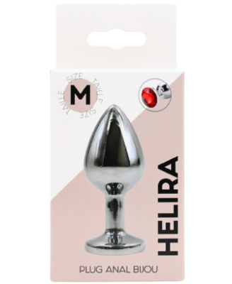Plug bijou en aluminium bijou rouge Medium HELIRA 